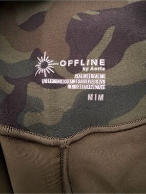 aerie Offline 7/8 Leggings in Camouflage Green